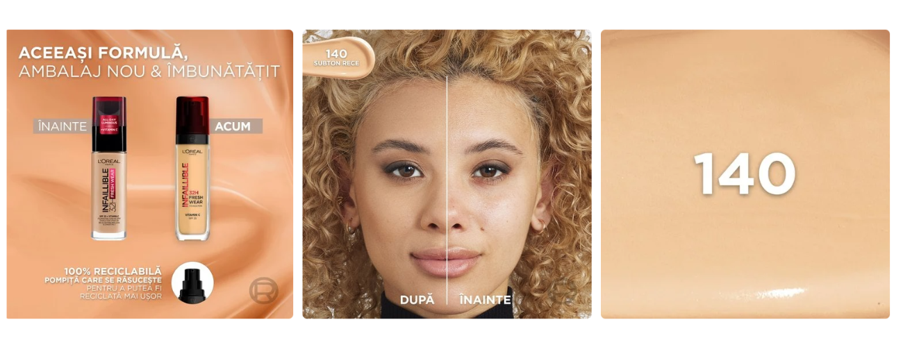 Fond de ten rezistent la transfer Infaillible 32H Fresh Wear, 10 Fair-Light, 30 ml, Loreal Paris
